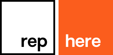 REP Here logo